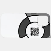 aanpasbaar bulseye QR code iPhone Case (Achterkant (horizontaal))
