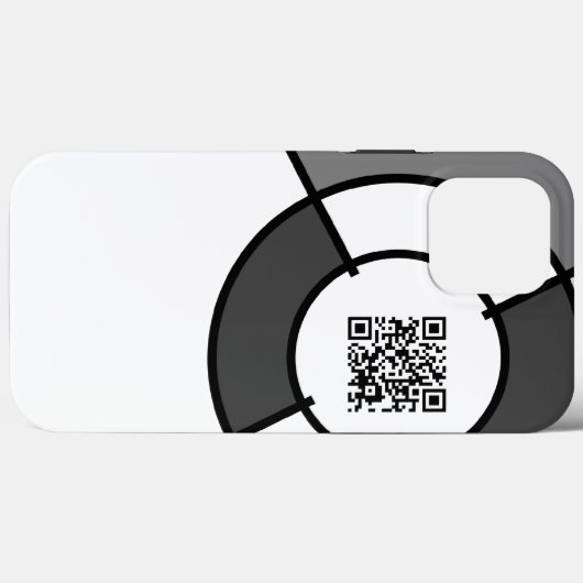 aanpasbaar bulseye QR code iPhone Case (Achterkant (horizontaal))