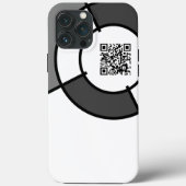 aanpasbaar bulseye QR code iPhone Case (Achterkant)