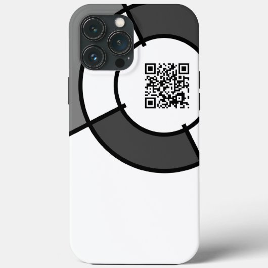 aanpasbaar bulseye QR code iPhone Case (Achterkant)