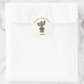 Aanpasbaar Cactus Thema Bruiloft Sticker (Tas)