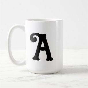 Aanpasbaar cadeau met initiaalletter monogram koffiemok
