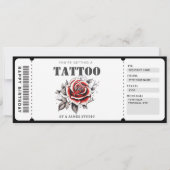 Aanpasbaar cadeaubon Tattoo Ticket Kaart (Voorkant)