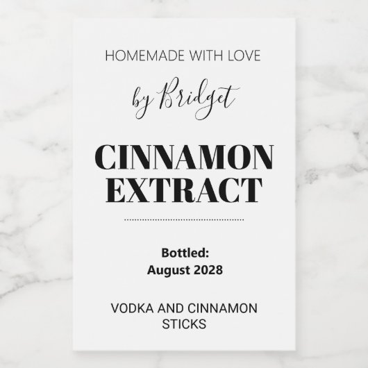 Aanpasbaar Caneelextract Etiket (Enkel label)