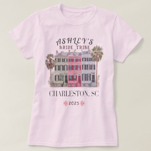Aanpasbaar Charleston vrijgezellenfeest T-shirt (Design voorkant)