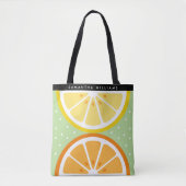 Aanpasbaar citrusvruchtenpatroon tote bag (Voorkant)