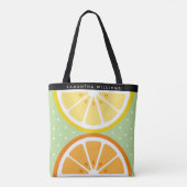 Aanpasbaar citrusvruchtenpatroon tote bag (Achterkant)