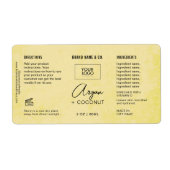 Aanpasbaar Crème Rustic Etiket voor Producten (Voorkant)