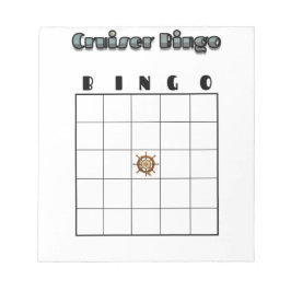 Aanpasbaar Cruise Bingo Bord Notitieblok