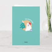 Aanpasbaar - Cute Japanse Spitz-hond Kerstmis Kaart (Achterkant)
