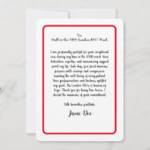 Aanpasbaar dank u NHS-werknemers Support Kaart (Achterkant)