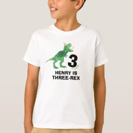 Aanpasbaar Dinosaurus Verjaardag T-Shirt Elke Leef