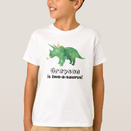 Aanpasbaar Dinosaurus Verjaardag T-shirt op elke l