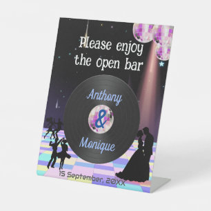 Aanpasbaar Disco Bruiloft Tafel Signaalbord Reclamebord Met Voetstuk