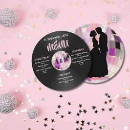 Aanpasbaar Disco Bruiloftsmenu Menu