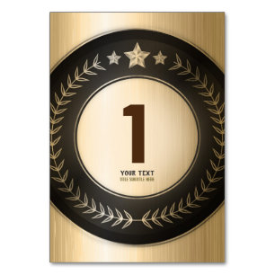 AANPASBAAR DIY gouden tafelnummer ZELF PRINTEN