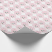 Aanpasbaar, Doop, Roze, Meisje, Lam Cadeaupapier (Hoek)