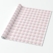 Aanpasbaar, Doop, Roze, Meisje, Lam Cadeaupapier (Uitgerold)