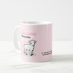 Aanpasbaar, Doop, Roze, Meisje, Lam Koffiemok