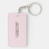 Aanpasbaar, Doop, Roze, Meisje, Lam Sleutelhanger (achterkant)