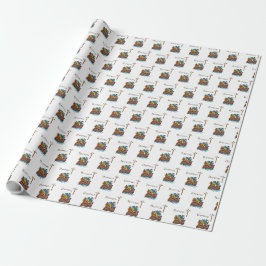 Aanpasbaar, Doopfeest Noah's Ark voor baby jongen Cadeaupapier