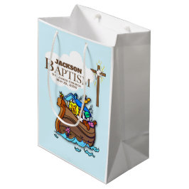 Aanpasbaar, Doopfeest Noah's Ark voor baby jongen Medium Cadeauzakje