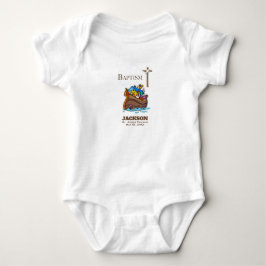 Aanpasbaar, Doopfeest Noah's Ark voor baby jongen Romper