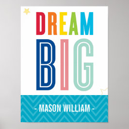 AANPASBAAR DROOM GROOT KLEINE EEN typografie vette Poster