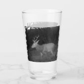 Aanpasbaar edelhert hert bij schemering in het wil glas (Achterkant)
