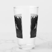 Aanpasbaar edelhert hert bij schemering in het wil glas (Links)
