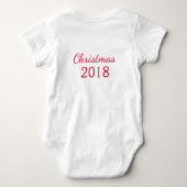 Aanpasbaar eerste kerstfeest van de baby paarse ui romper (Achterkant)