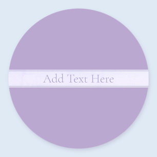 Aanpasbaar Elegant Licht Lavendel Paars Ronde Sticker