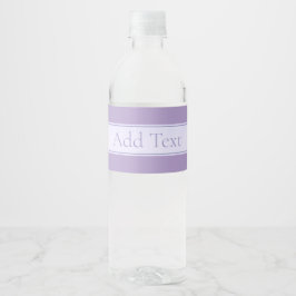 Aanpasbaar Elegant Licht Lavendel Paars Waterfles Etiket