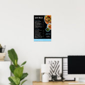 Aanpasbaar Elegant Restaurant Menu Poster (Thuiskantoor)