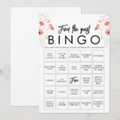 Aanpasbaar Elegant Wilde Bloem Bingo Spelkaart Kaart (Voorkant / Achterkant)