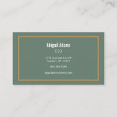 Aanpasbaar en Professioneel Groen en Goud Visitekaartje (Achterkant)