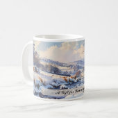 Aanpasbaar Engels winterlandschap Koffiemok (Voorkant links)