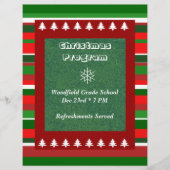 Aanpasbaar evenement: kerstprogramma flyer (Voorkant)
