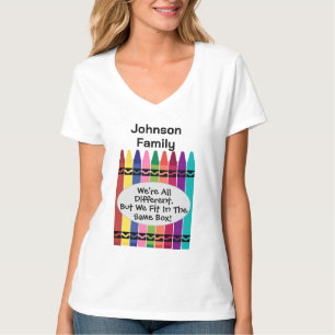 Aanpasbaar familiereünie Dames V-hals T-shirt