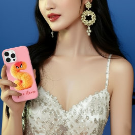Aanpasbaar Fluffy Monster S Initiaal iPhone 16 Pro Max Hoesje