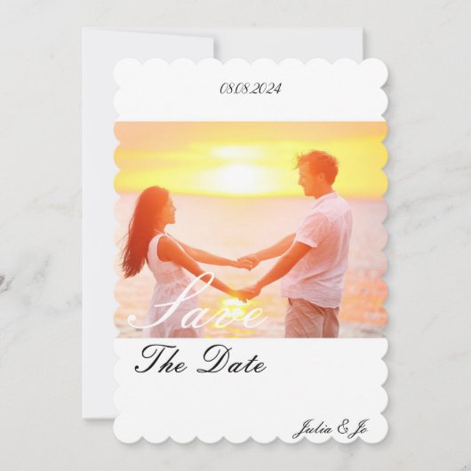 AANPASBAAR FOTO SAVE THE DATE KAART (Voorkant)