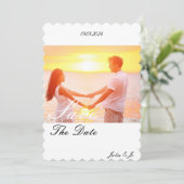 AANPASBAAR FOTO SAVE THE DATE KAART (Staand voorkant)