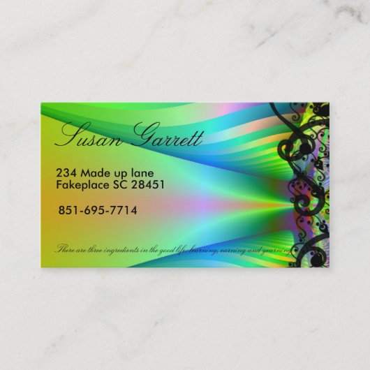 aanpasbaar fractaal visitekaartje (Voorkant)