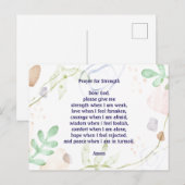Aanpasbaar gebed voor kracht kleurrijk briefkaart (Voorkant / Achterkant)