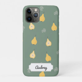 Aanpasbaar Geel Peer Naadloos Patroon Case-Mate iPhone Case