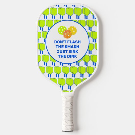AANPASBAAR: GEEN SMASH FLASHEN PICKLEBALL PADDLE (Voorkant)