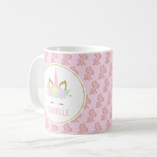 Aanpasbaar gehalte Mok van Unicorn Hot Chocolate v (Voorkant links)