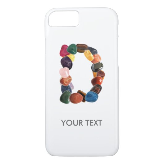 Aanpasbaar Gemstone-Initiaal "D" Case-Mate iPhone Case (Achterkant)