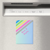 Aanpasbaar Gen Z pastel regenboog-ontwerp Magneet (Insitu (Vaatwasser))