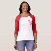 aanpasbaar getal-76 t-shirt ontwerp (Voorkant volledig)